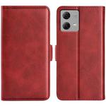 For Motorola Moto G84 Dual-side Magnetic Buckle Horizontal Flip Leather Phone Case(Red)