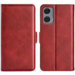 For Motorola Moto G24 Power Dual-side Magnetic Buckle Horizontal Flip Leather Phone Case(Red)