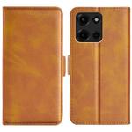For Motorola Moto G 5G 2025 Dual-side Magnetic Buckle Horizontal Flip Leather Phone Case(Yellow)