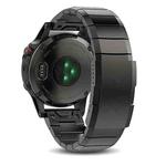 For Garmin Fenix 8 AMOLED 47mm Titanium Alloy Quick Release 22mm Watch Band(Black)