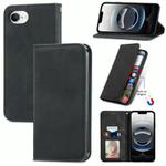 For iPhone 16e Retro Skin Feel Magnetic Flip Leather Phone Case(Black)
