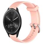 For Garmin Vivomove Sport 20mm Diamond Textured Silicone Watch Band(Pink)