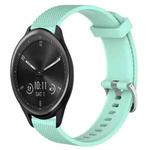 For Garmin Vivomove Sport 20mm Diamond Textured Silicone Watch Band(Teal)