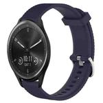 For Garmin Vivomove Sport 20mm Diamond Textured Silicone Watch Band(Midnight Blue)