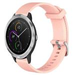 For Garmin Vivoactive3 20mm Diamond Textured Silicone Watch Band(Pink)