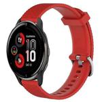 For Garmin Venu 2 Plus 20mm Diamond Textured Silicone Watch Band(Red)