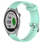 For Garmin Approach S40 20mm Diamond Textured Silicone Watch Band(Teal)