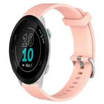 For Garmin Forerunner 55 20mm Diamond Textured Silicone Watch Band(Pink)