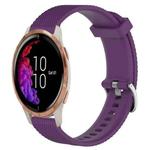 For Garmin Venu 20mm Diamond Textured Silicone Watch Band(Purple)