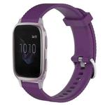 For Garmin Venu SQ 20mm Diamond Textured Silicone Watch Band(Purple)