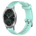 For Garmin VivoMove Luxe 20mm Diamond Textured Silicone Watch Band(Teal)