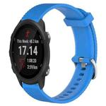 For Garmin Forerunner 245 20mm Diamond Textured Silicone Watch Band(Sky Blue)