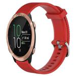 For Garmin Forerunner 645 Music 20mm Diamond Textured Silicone Watch Band(Red)