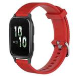 For Garmin Forerunner Sq2 20mm Diamond Textured Silicone Watch Band(Red)