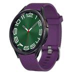 For Samsung Galaxy Watch 6 Classic 43mm 20mm Diamond Textured Silicone Watch Band(Purple)