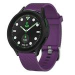 For Samsung Galaxy watch 5 Golf Edition 20mm Diamond Textured Silicone Watch Band(Purple)