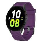 For Samsung Galaxy Watch 5 44mm 20mm Diamond Textured Silicone Watch Band(Purple)