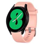 For Samsung Galaxy Watch 4 44mm 20mm Diamond Textured Silicone Watch Band(Pink)