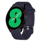 For Samsung Galaxy Watch 4 44mm 20mm Diamond Textured Silicone Watch Band(Midnight Blue)