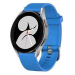 For Samsung Galaxy Watch 4 40mm 20mm Diamond Textured Silicone Watch Band(Sky Blue)