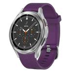 For Samsung  Galaxy Watch 4 Classic 46mm 20mm Diamond Textured Silicone Watch Band(Purple)