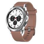 For Samsung  Galaxy Watch 4 Classic 42mm 20mm Diamond Textured Silicone Watch Band(Brown)