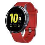 For Samsung Galaxy Watch Active 2 40mm 20mm Diamond Textured Silicone Watch Band(Red)