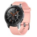For Samsung Galaxy Watch 42mm 20mm Diamond Textured Silicone Watch Band(Pink)