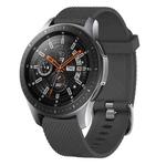 For Samsung Galaxy Watch 42mm 20mm Diamond Textured Silicone Watch Band(Dark Grey)