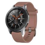 For Samsung Galaxy Watch 42mm 20mm Diamond Textured Silicone Watch Band(Brown)