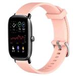 For Amazfit GTS 4 Mini 20mm Diamond Textured Silicone Watch Band(Pink)