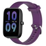 For Amazfit Bip3 20mm Diamond Textured Silicone Watch Band(Purple)