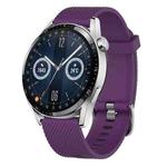 For Huawei Watch GT3 42mm 20mm Diamond Textured Silicone Watch Band(Purple)