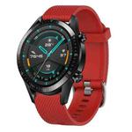 For Huawei Watch GT2 42mm 20mm Diamond Textured Silicone Watch Band(Red)