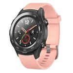 For Huawei Watch 2 20mm Diamond Textured Silicone Watch Band(Pink)