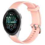 For Garmin Forerunner 265S 18mm Diamond Textured Silicone Watch Band(Pink)