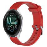 For Garmin Forerunner 265S 18mm Diamond Textured Silicone Watch Band(Red)