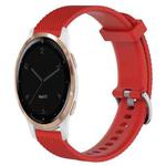 For Garmin Active S 18mm Diamond Textured Silicone Watch Band(Red)