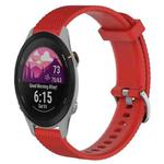 For Garmin Forerunner 255S 18mm Diamond Textured Silicone Watch Band(Red)