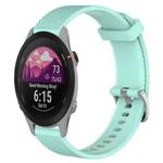 For Garmin Forerunner 255S 18mm Diamond Textured Silicone Watch Band(Teal)