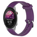 For Garmin Forerunner 255S 18mm Diamond Textured Silicone Watch Band(Purple)