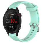 For Garmin Forerunner 255S Music 18mm Diamond Textured Silicone Watch Band(Teal)