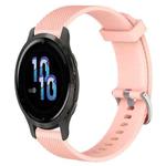 For Garmin Venu 2S 18mm Diamond Textured Silicone Watch Band(Pink)