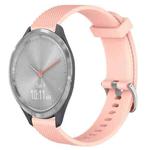 For Garmin Vivomove 3S 18mm Diamond Textured Silicone Watch Band(Pink)