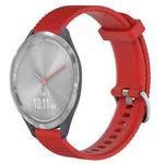 For Garmin Vivomove 3S 18mm Diamond Textured Silicone Watch Band(Red)