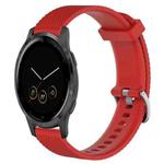 For Garmin Vivoactive 4S 18mm Diamond Textured Silicone Watch Band(Red)