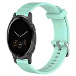 For Garmin Vivoactive 4S 18mm Diamond Textured Silicone Watch Band(Teal)