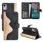 For Nokia C12 Stitching Horizontal Flip Leather Phone Case(Black)