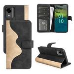 For Nokia C110 Stitching Horizontal Flip Leather Phone Case(Black)