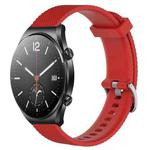 For Xiaomi Mi Watch S1 22mm Diamond Textured Silicone Watch Band(Red)